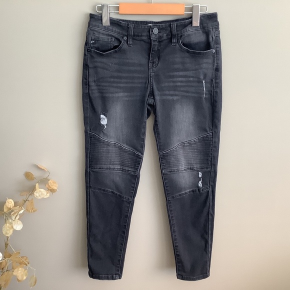 KanCan Denim - Kancan Black Moto Jeans